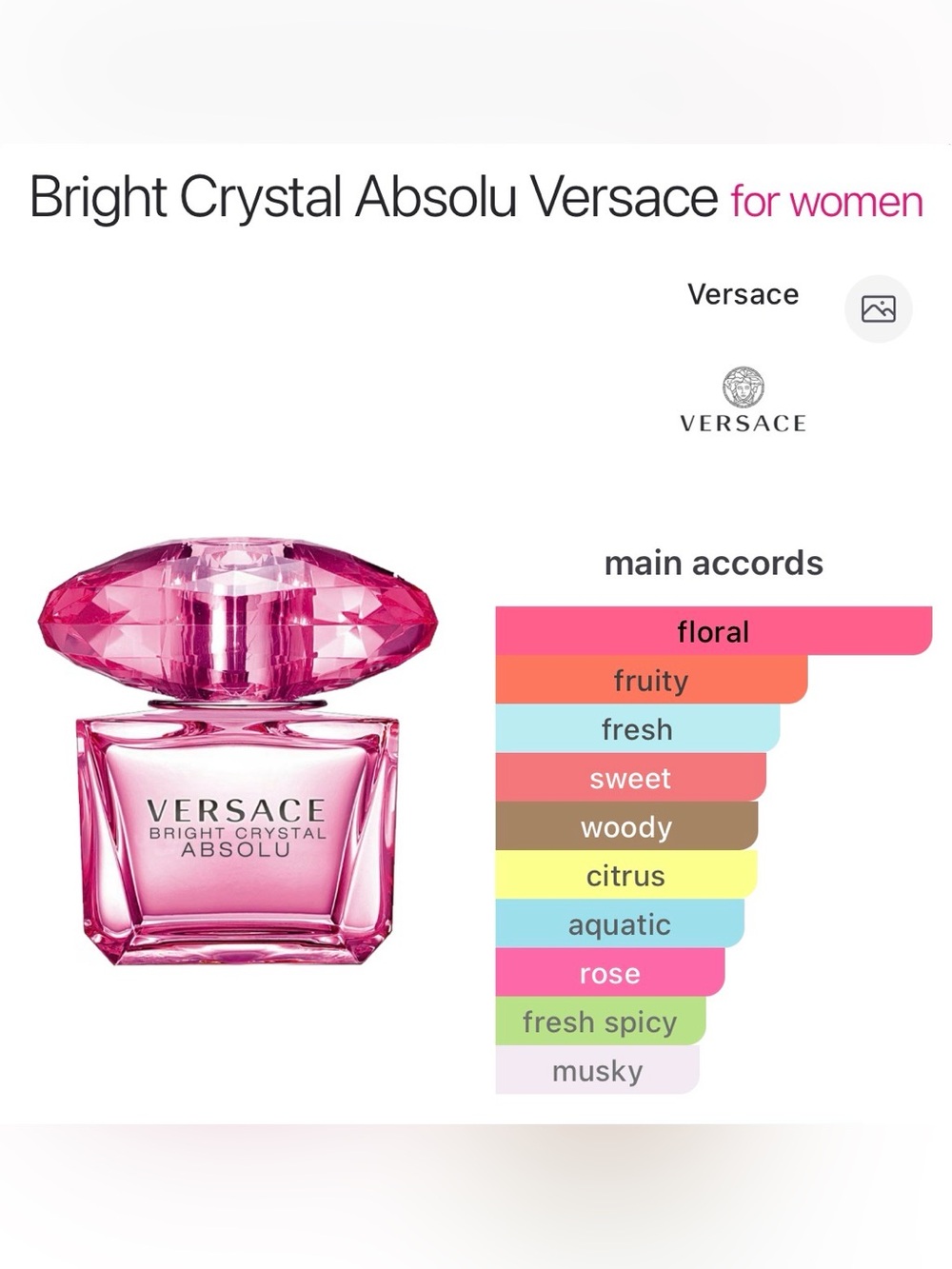 Versace Bright Crystal Absolu EDP - 30ml1oz Bottle - Picture 3 of 3